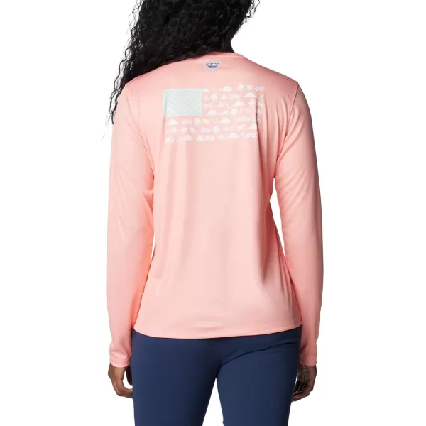 Columbia Women's Tidal Tee PFG Fish Flag Ls
