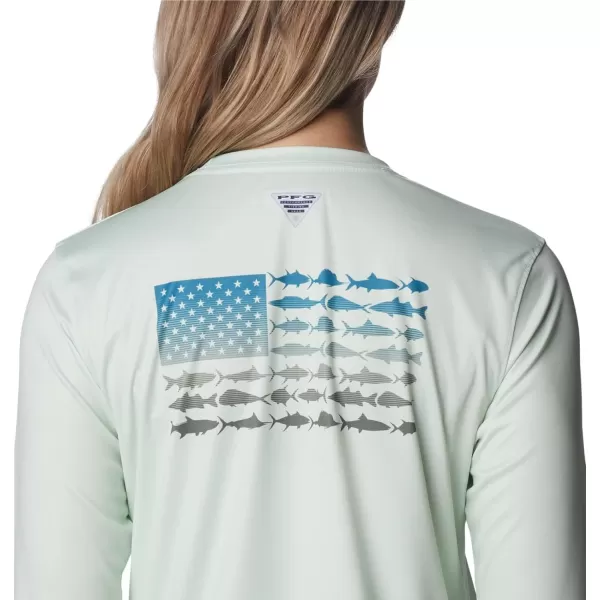 Columbia Women's Tidal Tee PFG Fish Flag Ls