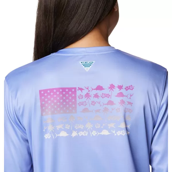 Columbia Women's Tidal Tee PFG Fish Flag Ls