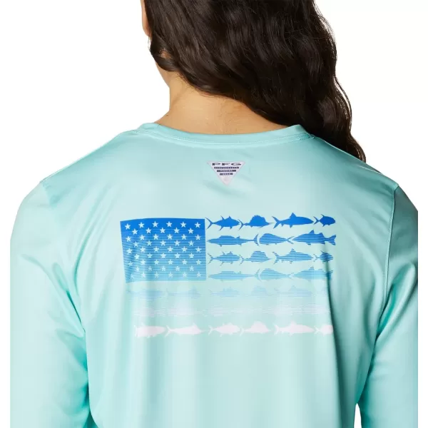 Columbia Women's Tidal Tee PFG Fish Flag Ls