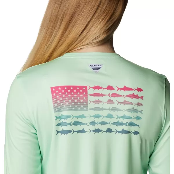 Columbia Women's Tidal Tee PFG Fish Flag Ls