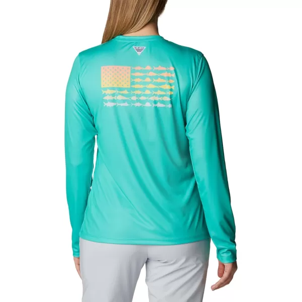 Columbia Women's Tidal Tee PFG Fish Flag Ls