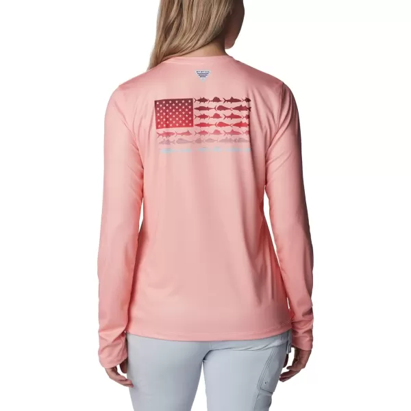 Columbia Women's Tidal Tee PFG Fish Flag Ls