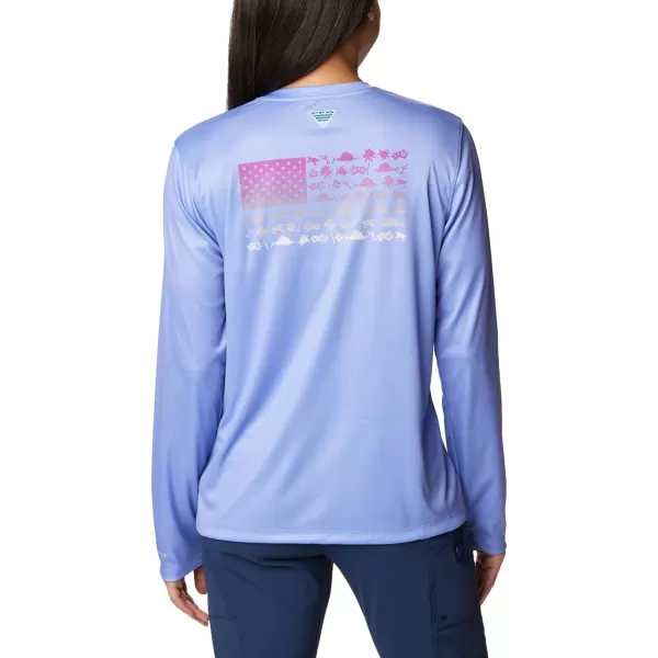 Columbia Women's Tidal Tee PFG Fish Flag Ls