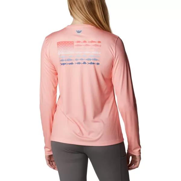 Columbia Women's Tidal Tee PFG Fish Flag Ls