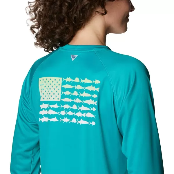Columbia Women's Tidal Tee PFG Fish Flag Ls