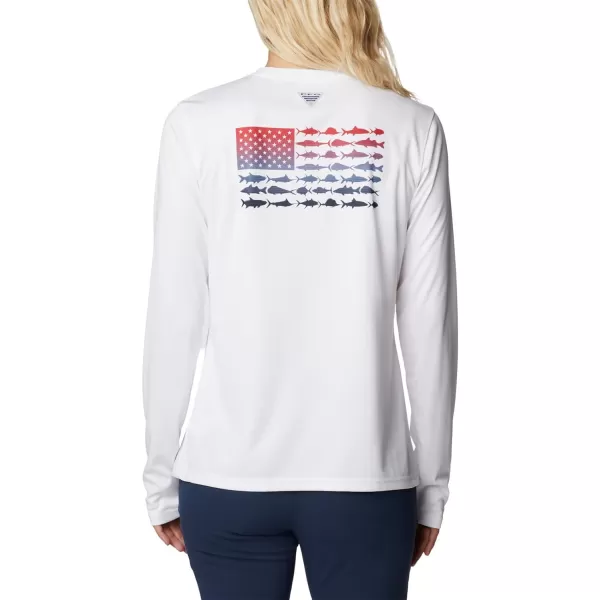 Columbia Women's Tidal Tee PFG Fish Flag Ls
