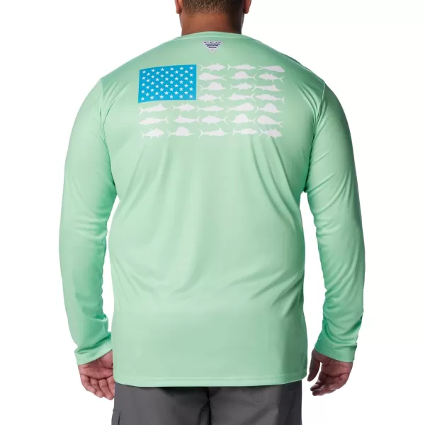 Columbia Men's PFG Terminal Tackle Fish Flag Long Sleeve Fishing Shirt