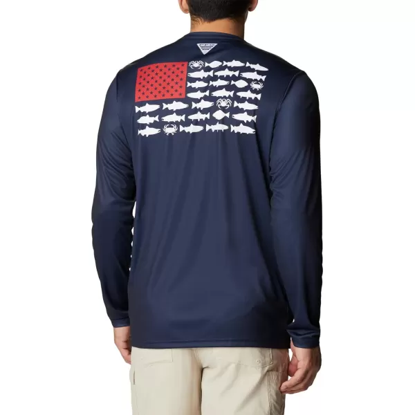 Columbia Men's PFG Terminal Tackle Fish Flag Long Sleeve Fishing Shirt