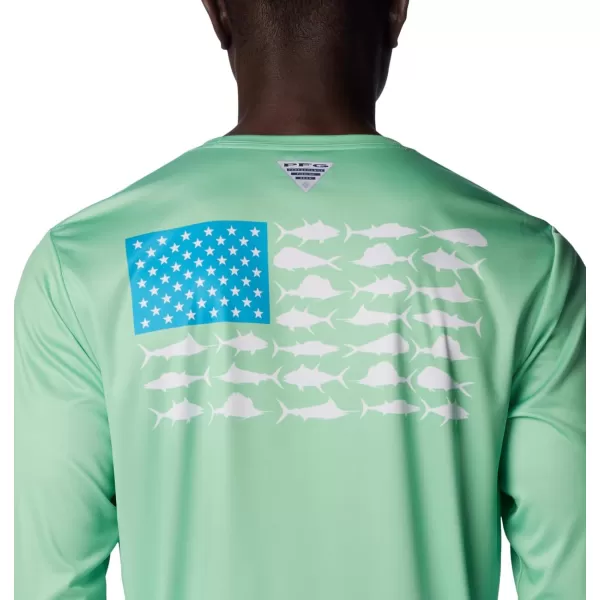 Columbia Men's PFG Terminal Tackle Fish Flag Long Sleeve Fishing Shirt