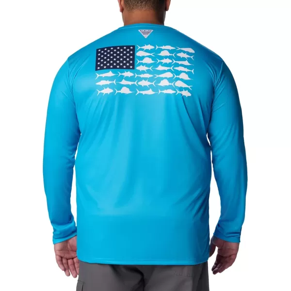 Columbia Men's PFG Terminal Tackle Fish Flag Long Sleeve Fishing Shirt