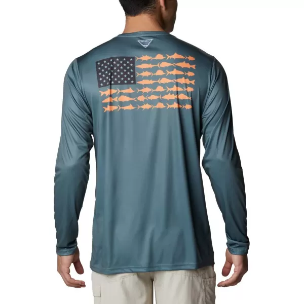 Columbia Men's PFG Terminal Tackle Fish Flag Long Sleeve Fishing Shirt