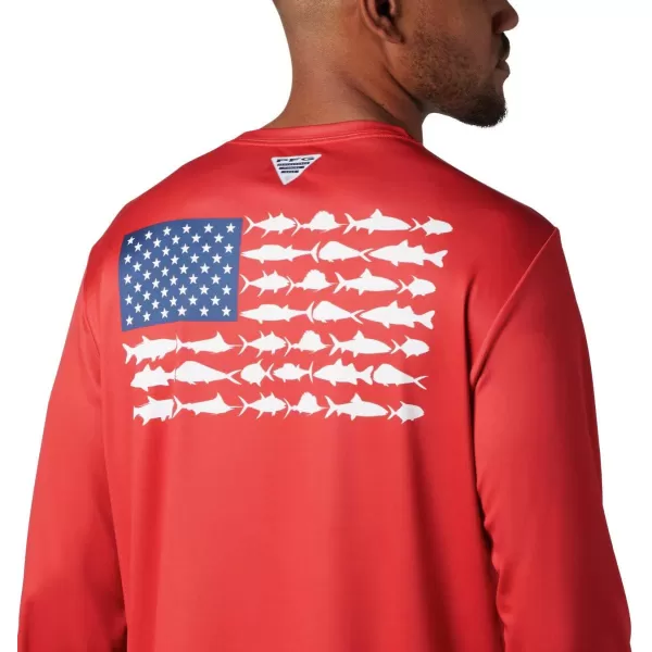 Columbia Men's PFG Terminal Tackle Fish Flag Long Sleeve Fishing Shirt