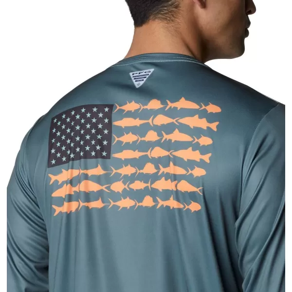 Columbia Men's PFG Terminal Tackle Fish Flag Long Sleeve Fishing Shirt