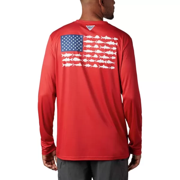 Columbia Men's PFG Terminal Tackle Fish Flag Long Sleeve Fishing Shirt