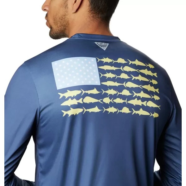 Columbia Men's PFG Terminal Tackle Fish Flag Long Sleeve Fishing Shirt
