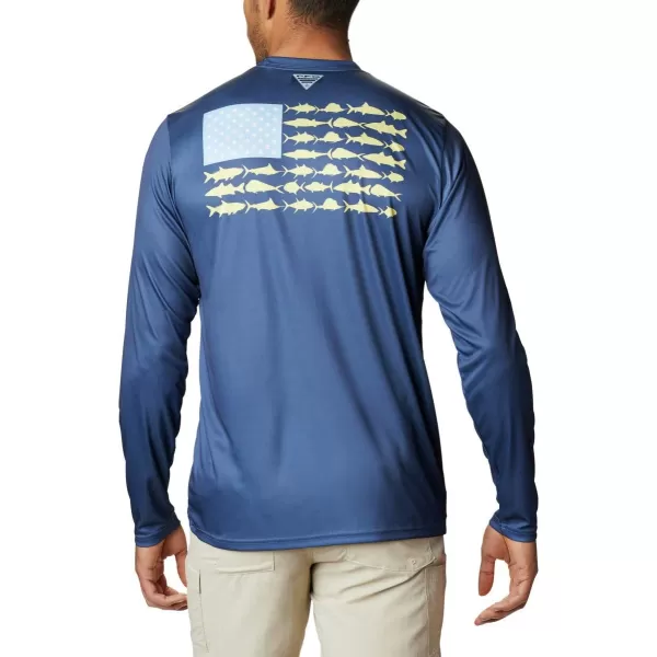 Columbia Men's PFG Terminal Tackle Fish Flag Long Sleeve Fishing Shirt