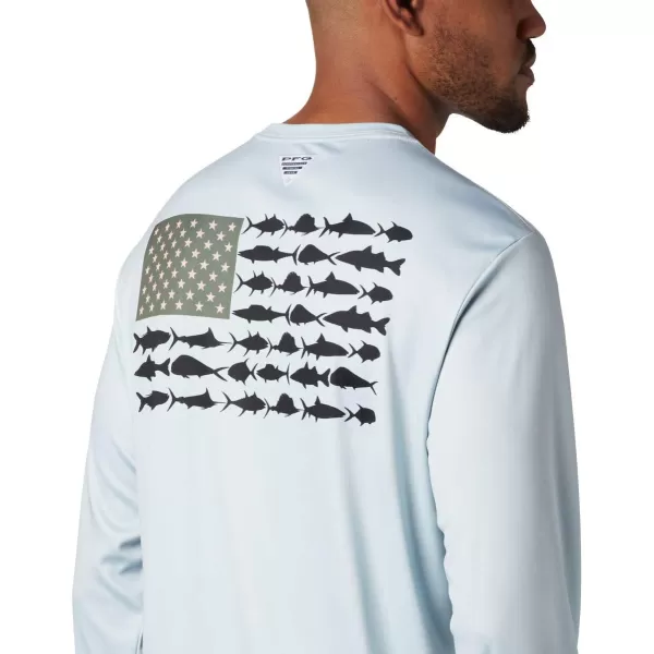 Columbia Men's PFG Terminal Tackle Fish Flag Long Sleeve Fishing Shirt