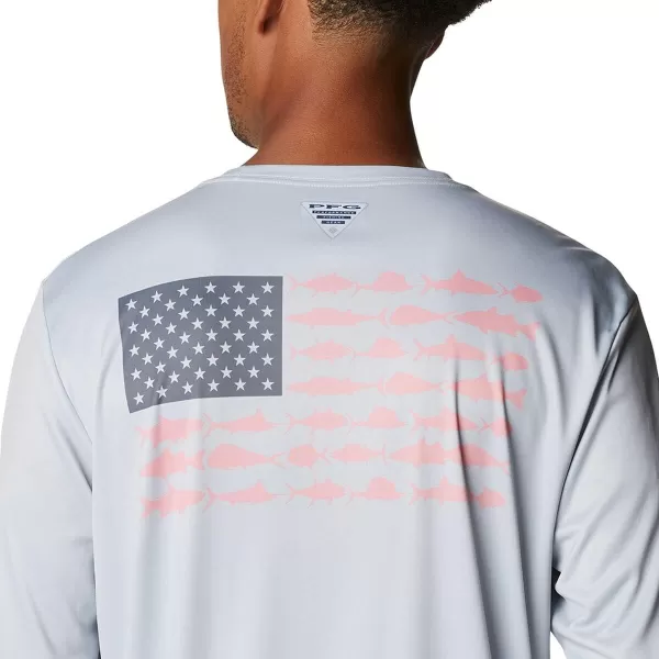 Columbia Men's PFG Terminal Tackle Fish Flag Long Sleeve Fishing Shirt