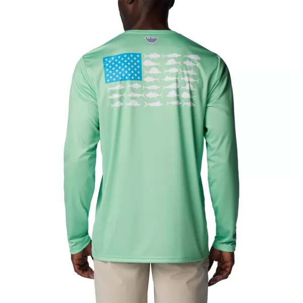 Columbia Men's PFG Terminal Tackle Fish Flag Long Sleeve Fishing Shirt