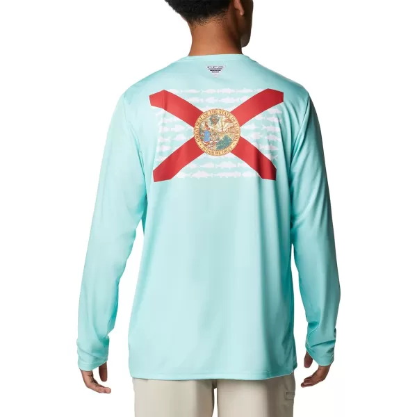 Columbia Men's PFG Terminal Tackle Fish Flag Long Sleeve Fishing Shirt
