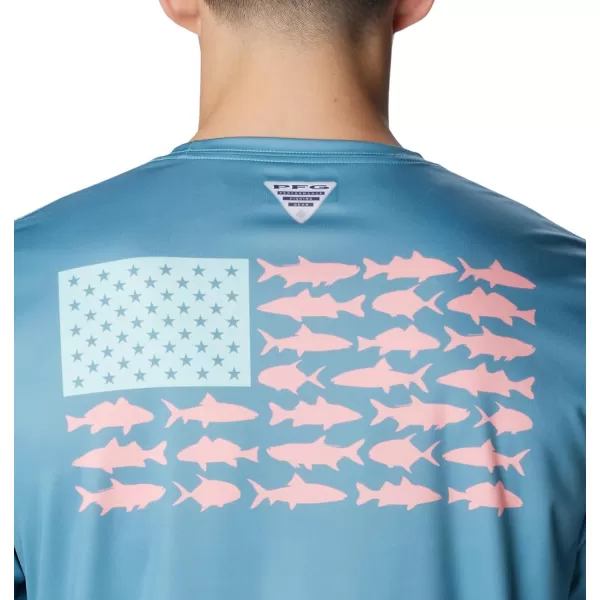 Columbia Men's PFG Terminal Tackle Fish Flag Long Sleeve Fishing Shirt