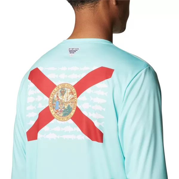 Columbia Men's PFG Terminal Tackle Fish Flag Long Sleeve Fishing Shirt
