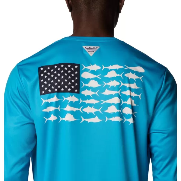 Columbia Men's PFG Terminal Tackle Fish Flag Long Sleeve Fishing Shirt
