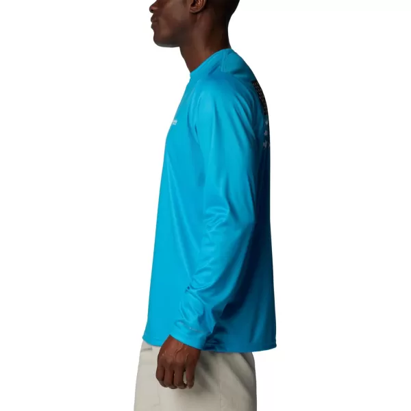 Columbia Men's PFG Terminal Tackle Fish Flag Long Sleeve Fishing Shirt