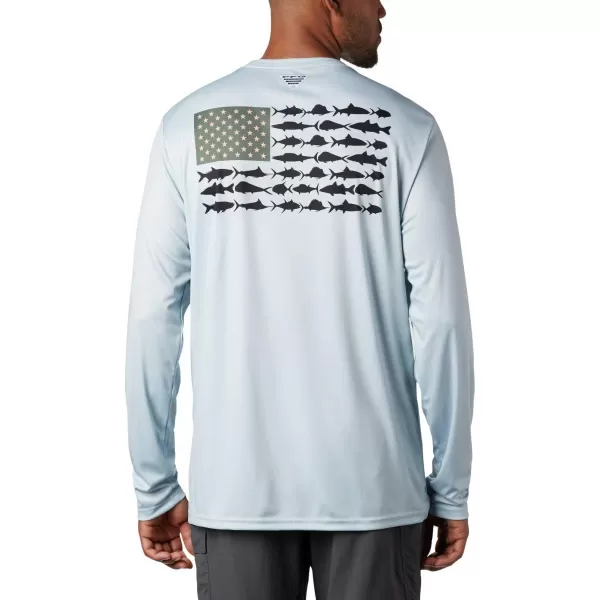 Columbia Men's PFG Terminal Tackle Fish Flag Long Sleeve Fishing Shirt