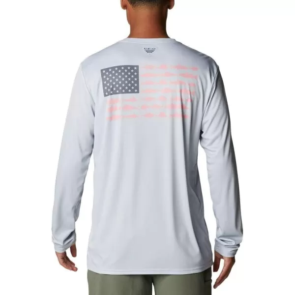 Columbia Men's PFG Terminal Tackle Fish Flag Long Sleeve Fishing Shirt