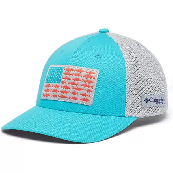 Columbia Men's PFG Fish Flag Mesh Ball Cap-High