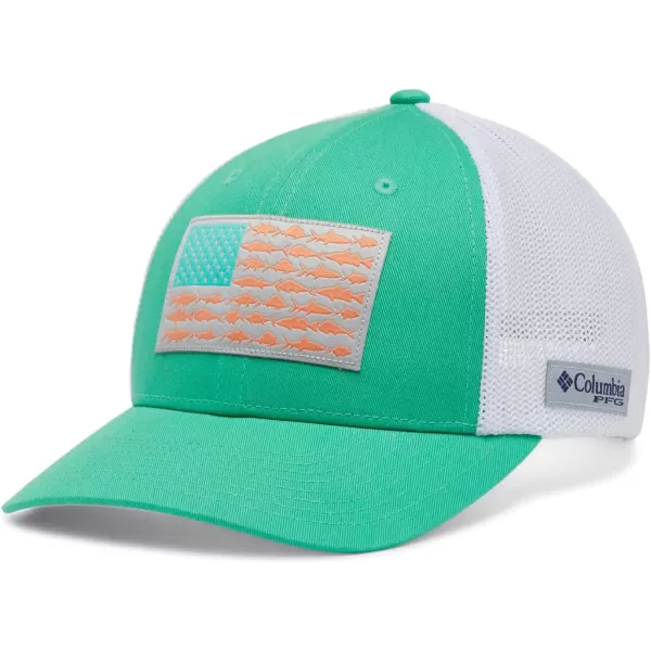 Columbia Men's PFG Fish Flag Mesh Ball Cap-High