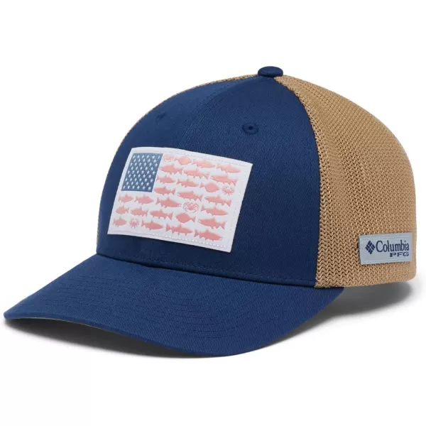 Columbia Men's PFG Fish Flag Mesh Ball Cap-High