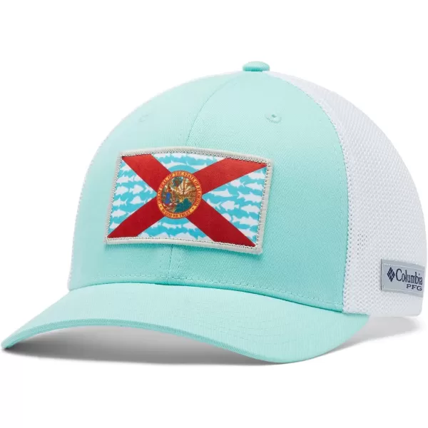 Columbia Men's PFG Fish Flag Mesh Ball Cap-High