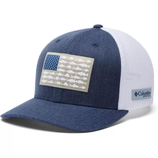 Columbia Men's PFG Fish Flag Mesh Ball Cap-High