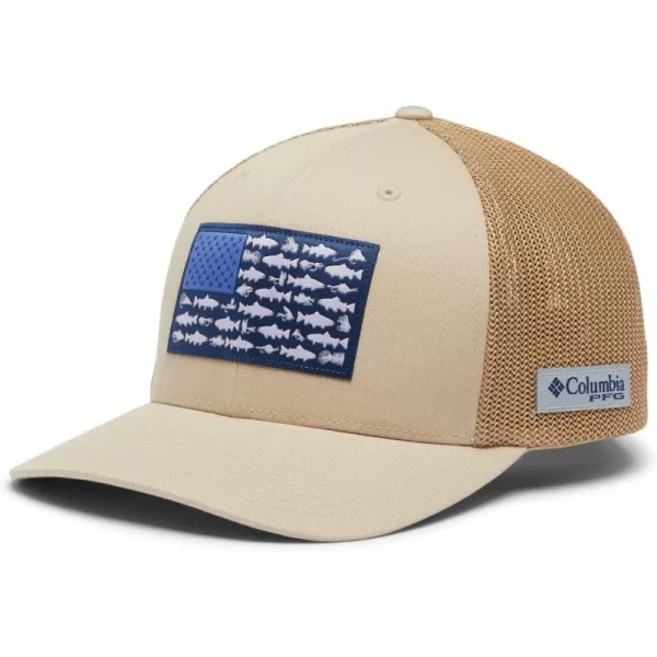 Columbia Men's PFG Fish Flag Mesh Ball Cap-High