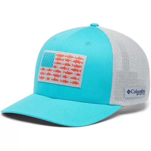 Columbia Men's PFG Fish Flag Mesh Ball Cap-High