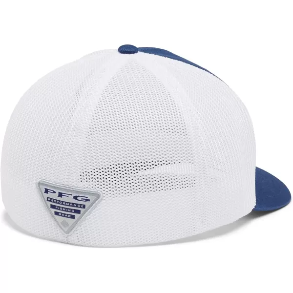 Columbia PFG Leather Fish Flag Mesh Ball Cap