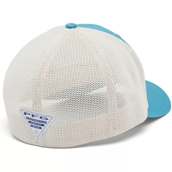 Columbia PFG Leather Fish Flag Mesh Ball Cap