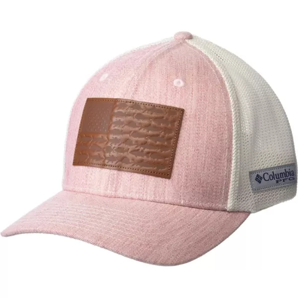 Columbia PFG Leather Fish Flag Mesh Ball Cap