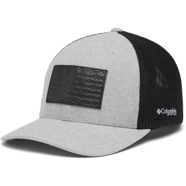 Columbia PFG Leather Fish Flag Mesh Ball Cap