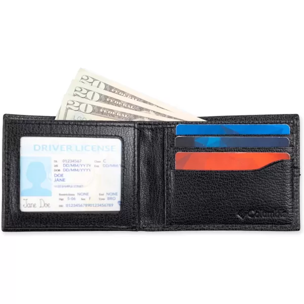Columbia Men's Everyday Bifold Wallet-Multiple Card Slots, Id Window