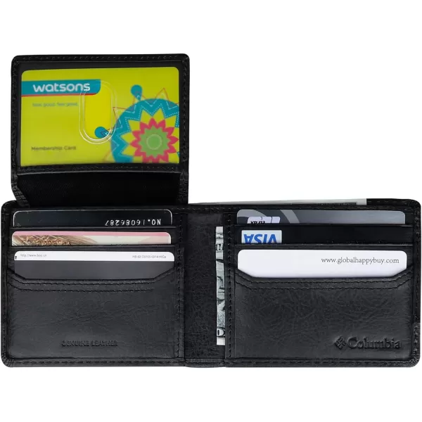 Columbia Men's Everyday Bifold Wallet-Multiple Card Slots, Id Window