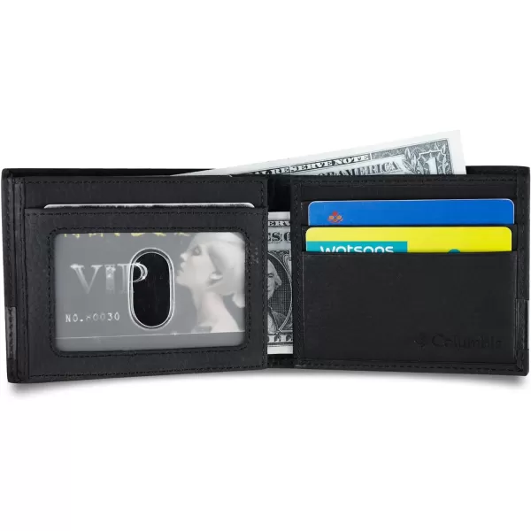Columbia Men's Everyday Bifold Wallet-Multiple Card Slots, Id Window