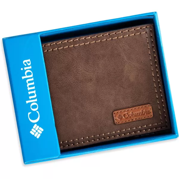 Columbia Men's Everyday Bifold Wallet-Multiple Card Slots, Id Window