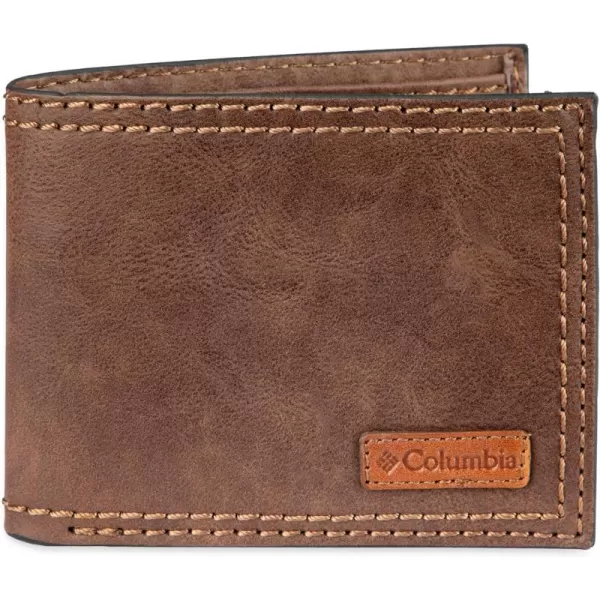 Columbia Men's Everyday Bifold Wallet-Multiple Card Slots, Id Window