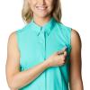 imageColumbia Sportswear Womens Tamiami Sleeveless ShirtElectric Turquoise