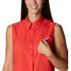 imageColumbia Sportswear Womens Tamiami Sleeveless ShirtRed Hibiscus