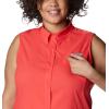 imageColumbia Sportswear Womens Tamiami Sleeveless ShirtRed Hibiscus